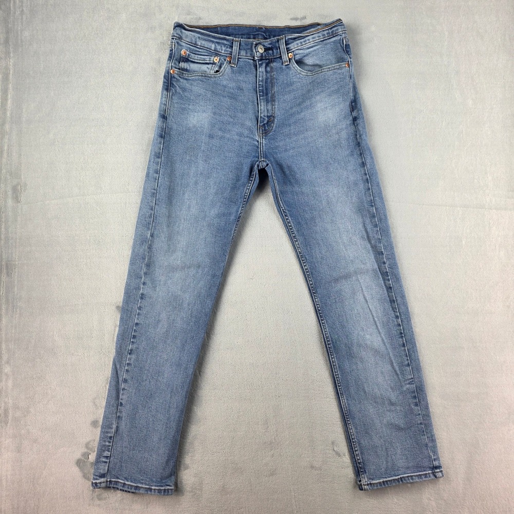 Levis 505 Regular Fit Jeans Mens 32x32 Blue Medium Wash Stretch 00505-2669